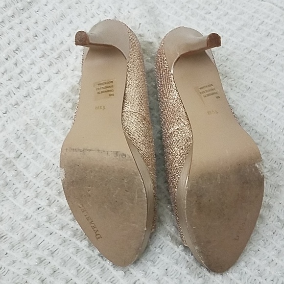 𝅺dyeables 11B peep toe shoes Sari champagne - Picture 4 of 8